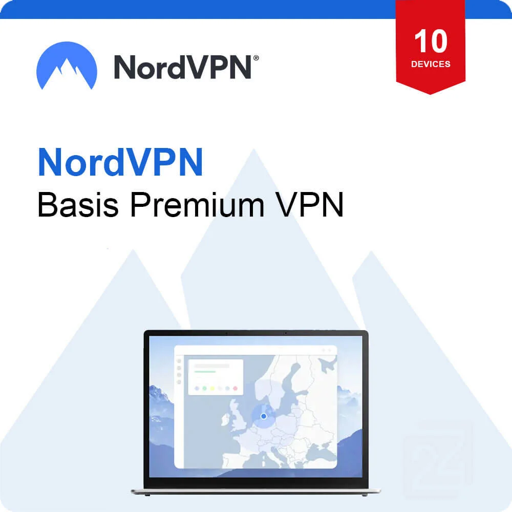 Nordvpn Basic Premium Vpn Services - 1 Jaar 10 Devices Pc