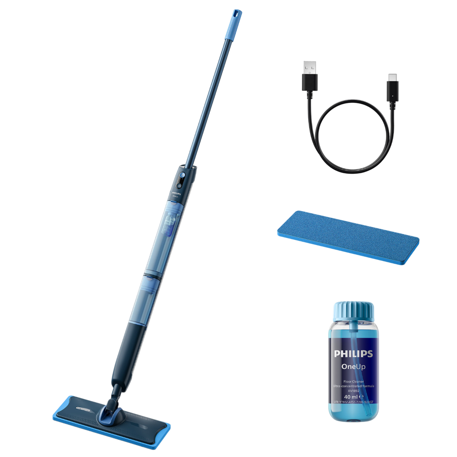 Philips Philips Oneup Xv5113/01 Elektrische Dweil - Blauw