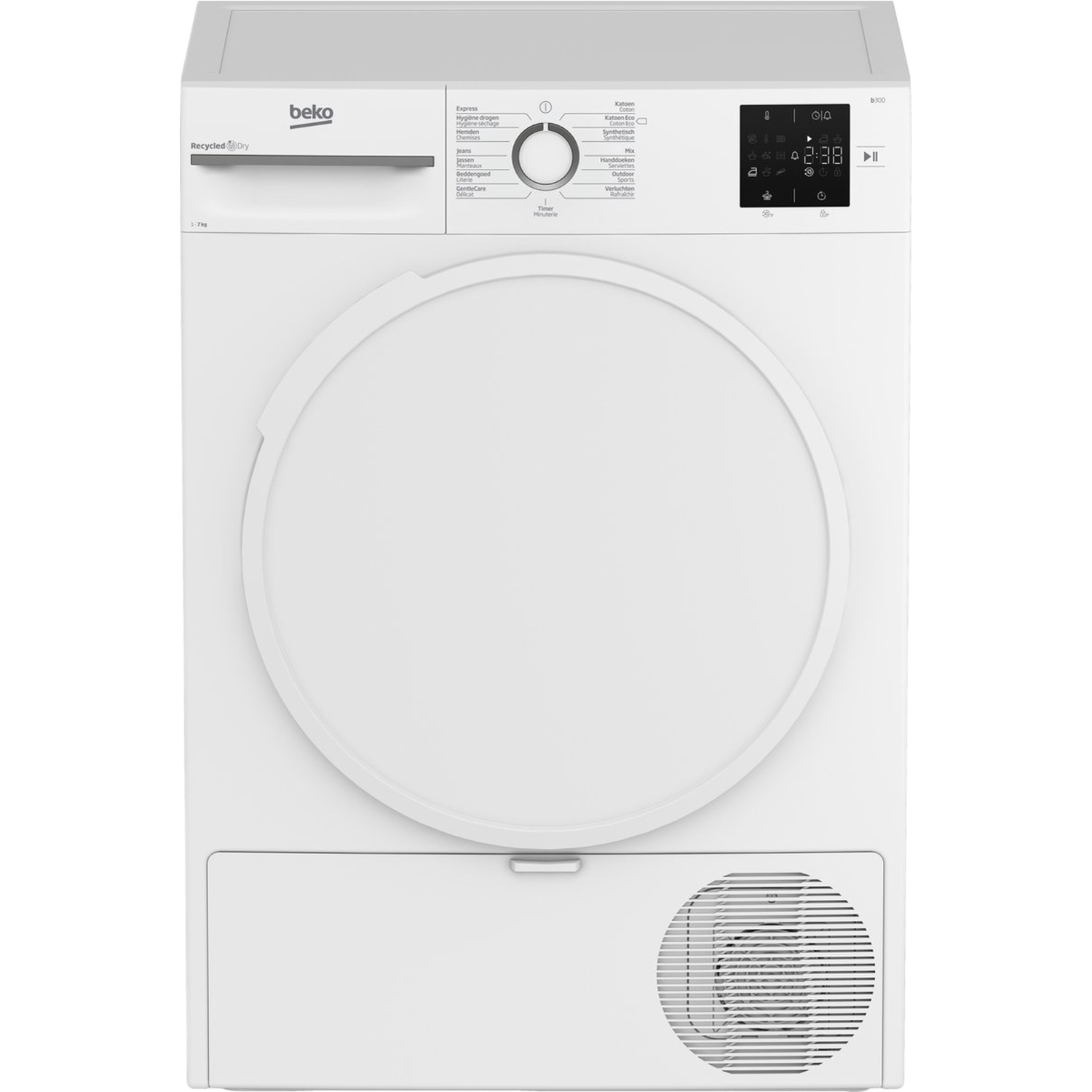 Beko Beko Bm3t3722w - Warmtepompdroger 7 Kg 64 Db Energielabel E