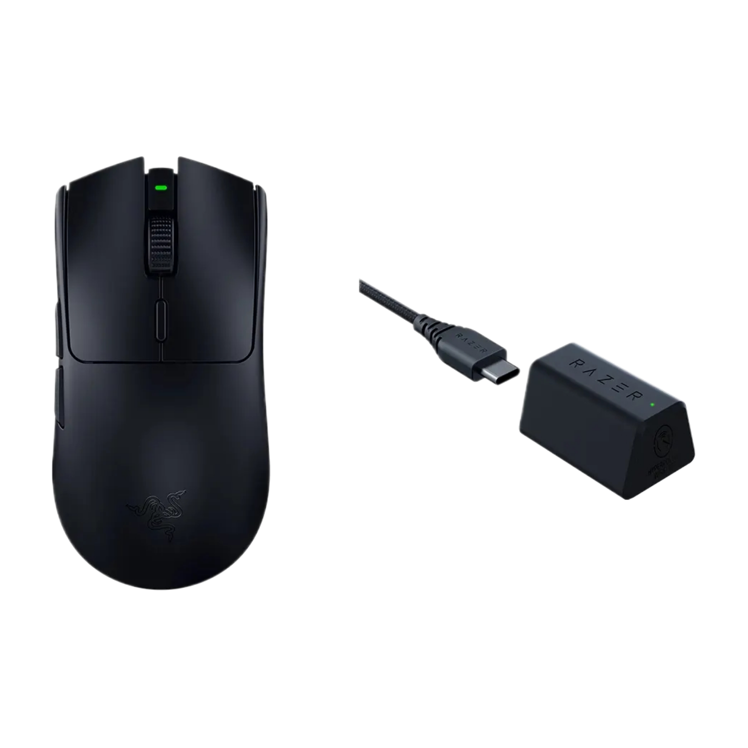 Razer Razer Hyperpolling Wireless Dongle Bundle + Deathadder V3 Pro Gamingmuis Zwart
