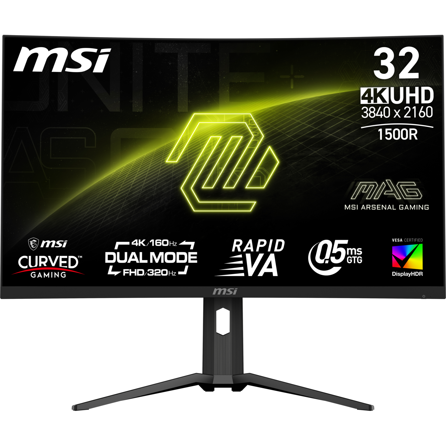 MSI MSI Mag 321cupdf - 31.5 Inch 3840 X 2160 (ultra Hd 4k) 0.5 Ms 160 Hz