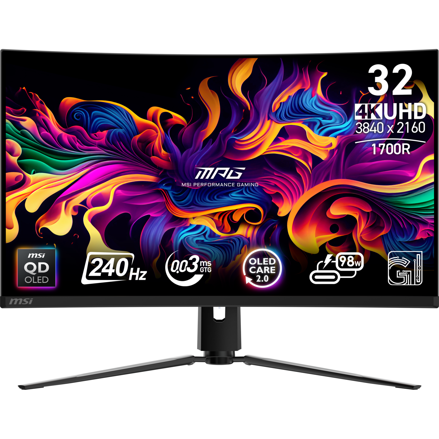MSI MSI Mpg 321curx Qd-oled - 31.5 Inch 3840 X 2160 (ultra Hd 4k) 0.03 Ms 240 Hz