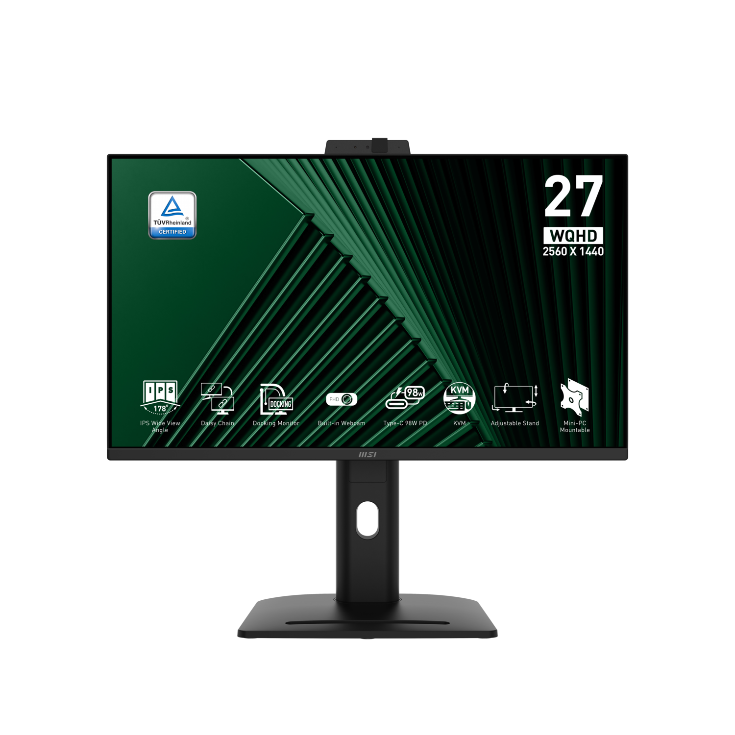 MSI MSI Pro Mp275qpdg - 27 Inch 2560 X 1440 (qhd) Ips-paneel In Hoogte Verstelbaar