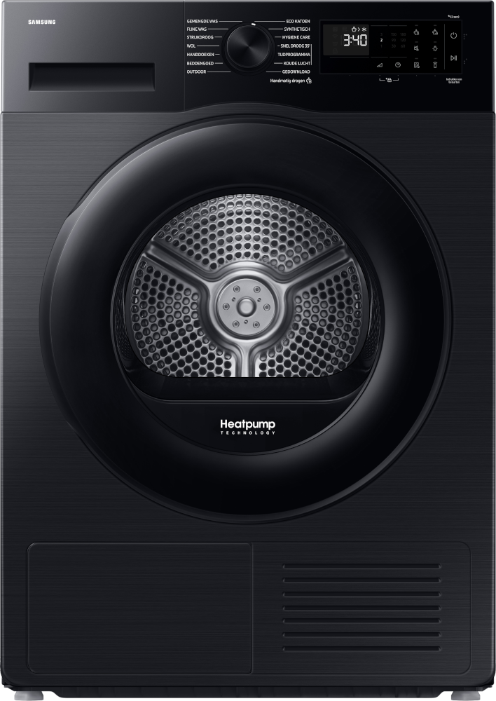 Samsung Samsung Dv90dg52a0aben 5000-serie - Warmtepompdroger 9 Kg 65 Db Energielabel C - Zwart