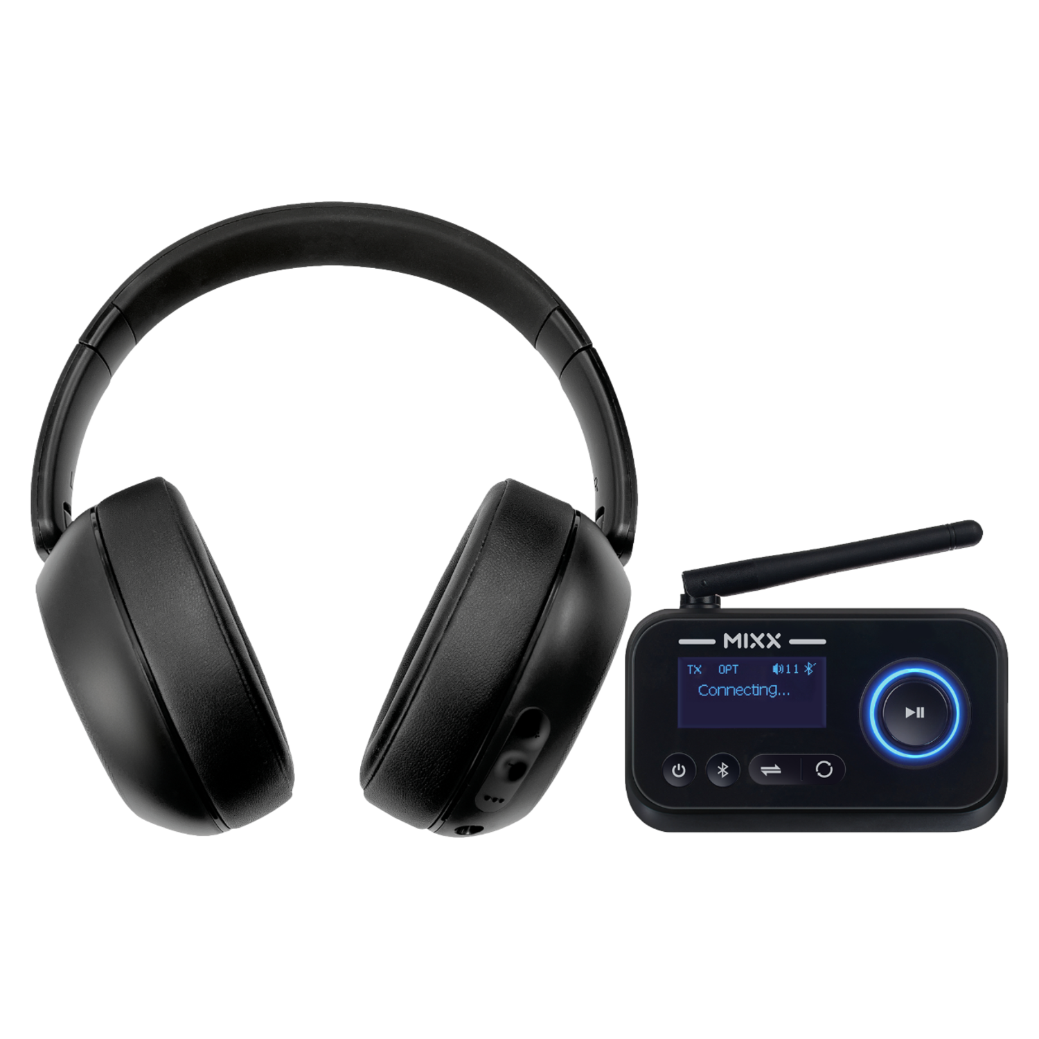 Mixx Streamq Tv Headphones + Streamport - Black Hoofdtelefoon Zwart