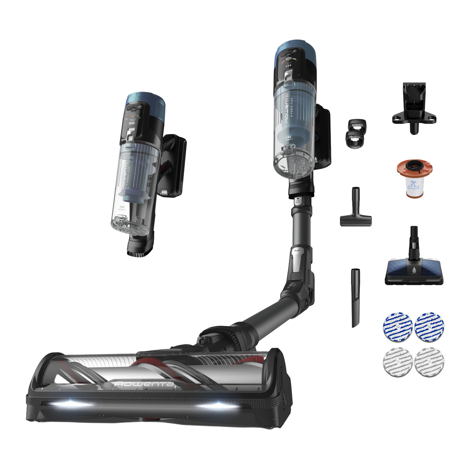 Rowenta Rowenta Rh9bc1 X-force Flex 14.80 Aqua Steelstofzuiger Blauw