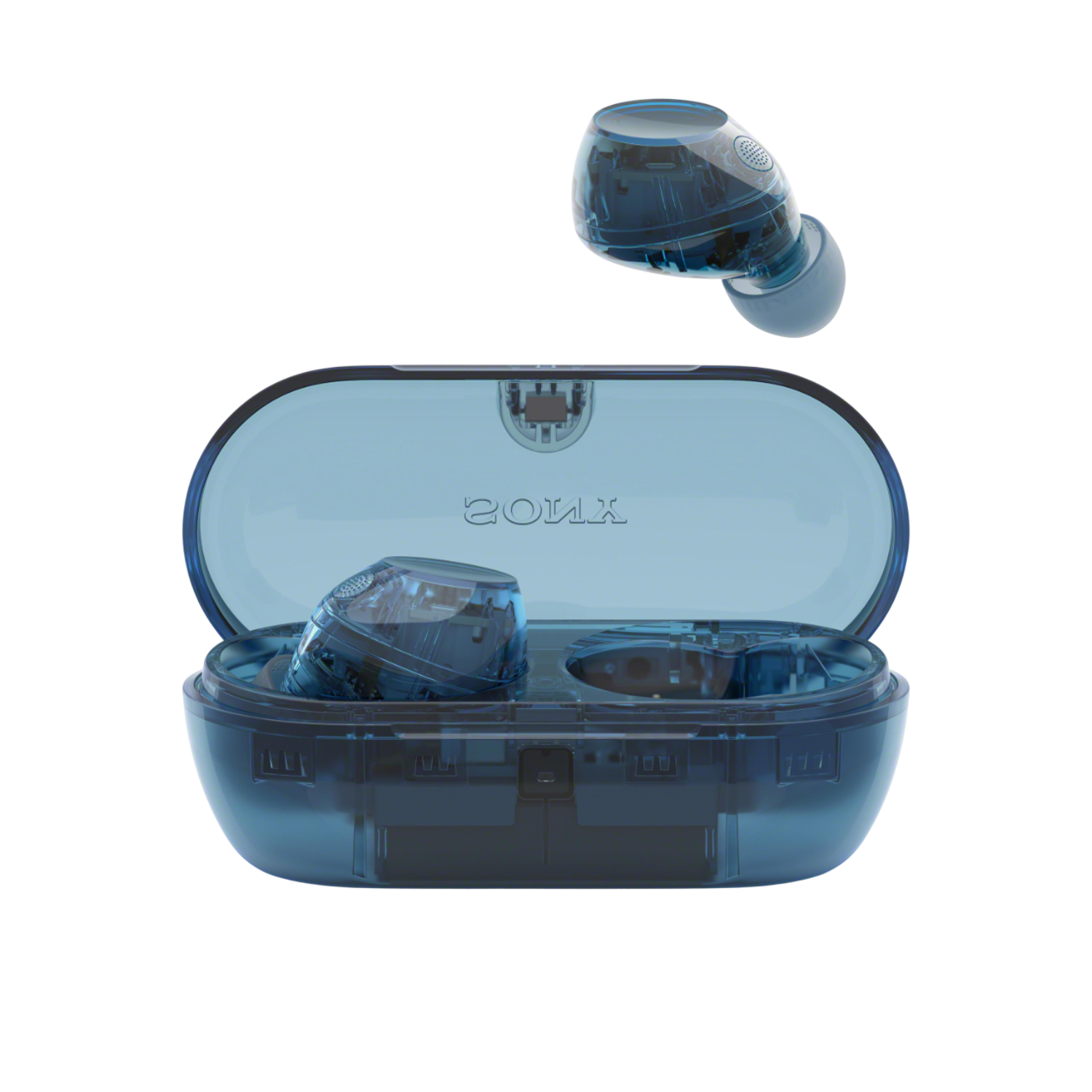 Sony Sony Wf-c710n Draadloze Noise-cancelling Oordopjes Transparant Blauw