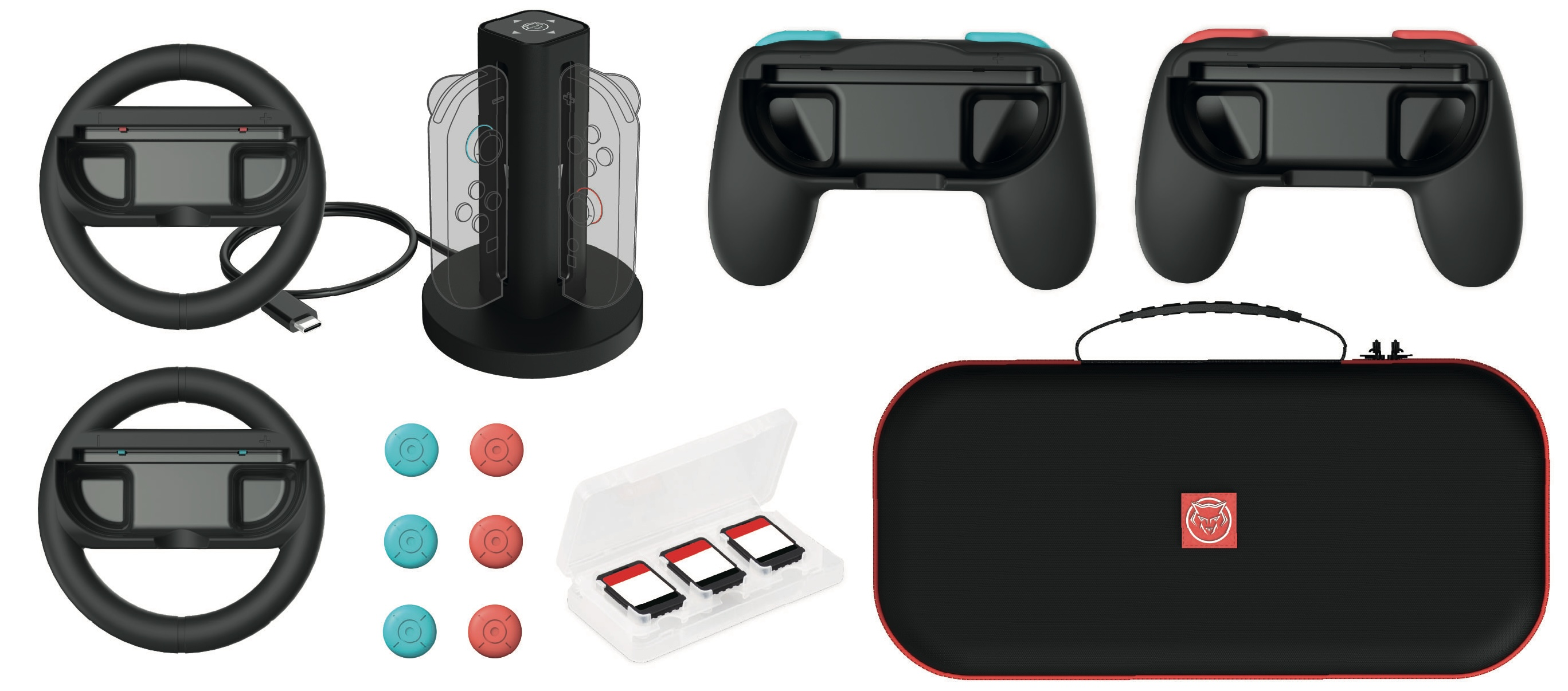 Qware Qware Nintendo Switch 2 Multi Color Starter Kit Black