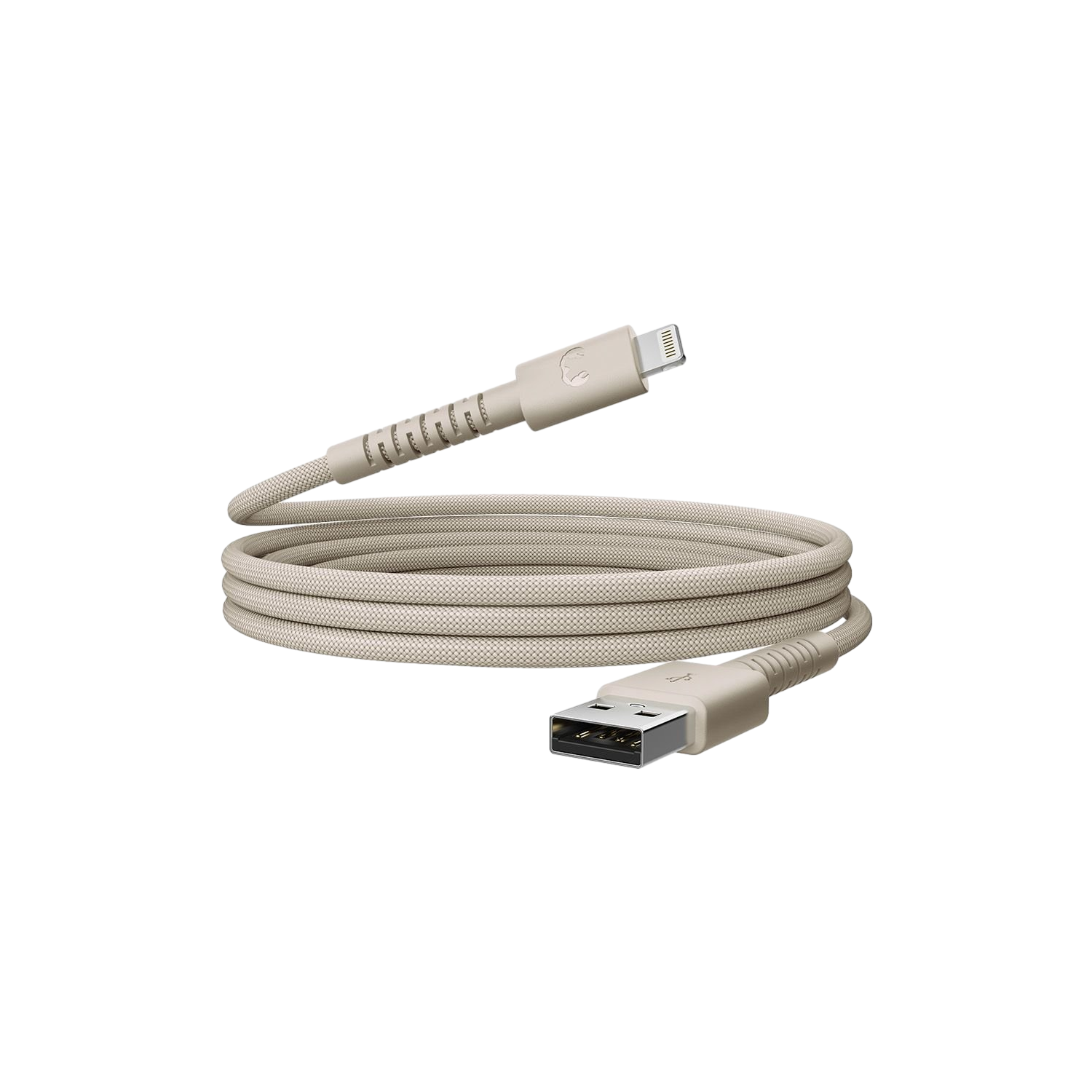 Fresh 'n Rebel Fresh 'n Rebel Flexwave Silicone Braided Usb-a Naar Lightning Usb-kabel 2 M Silky Sand