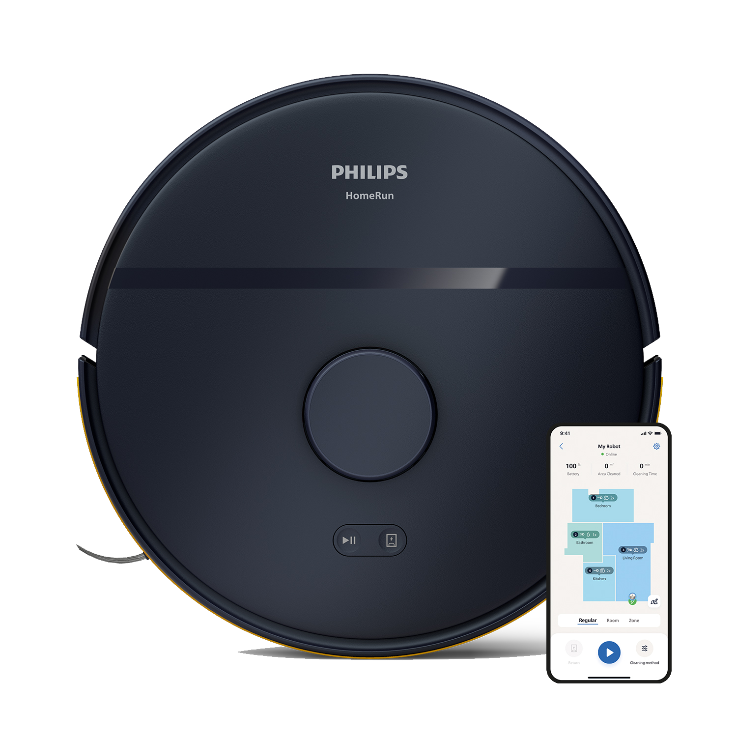 Philips Philips Xu2000/15 Robotstofzuiger Met Dweilfunctie Donkerblauw