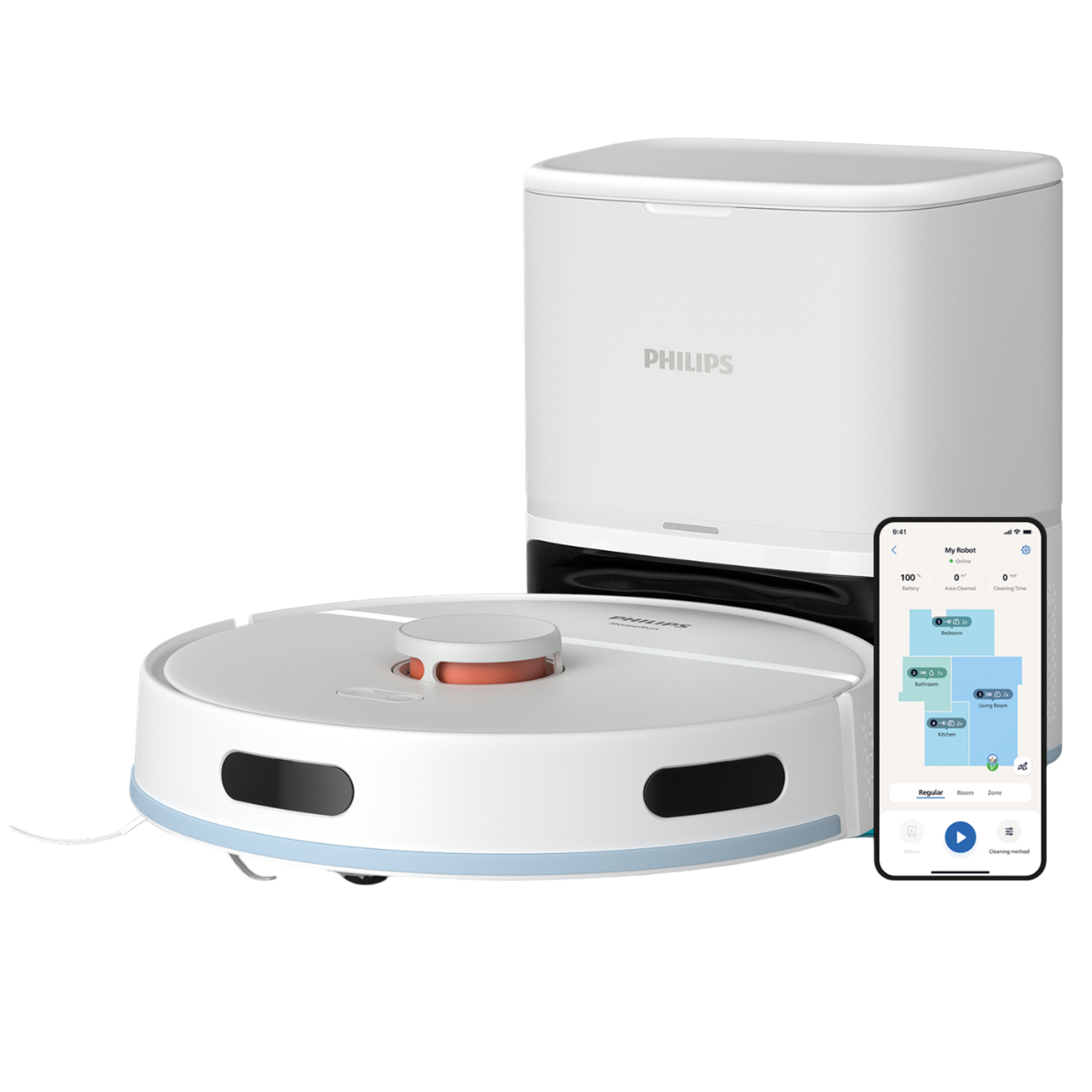 Philips Philips Xu2100/25 Robotstofzuiger Met Dweilfunctie Arctic Wit