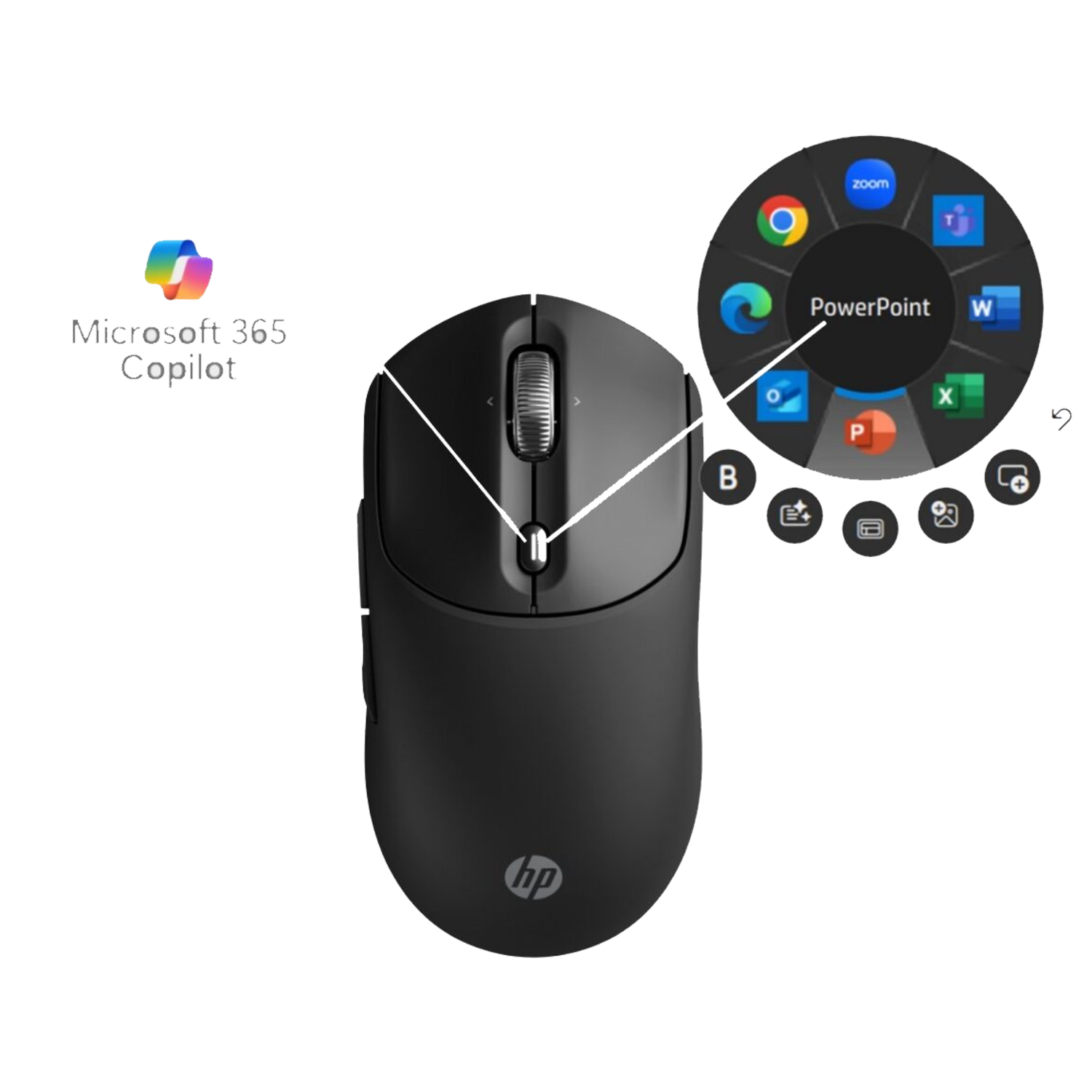 HP HP 700 Oplaadbare Draadloze Muis Zwart