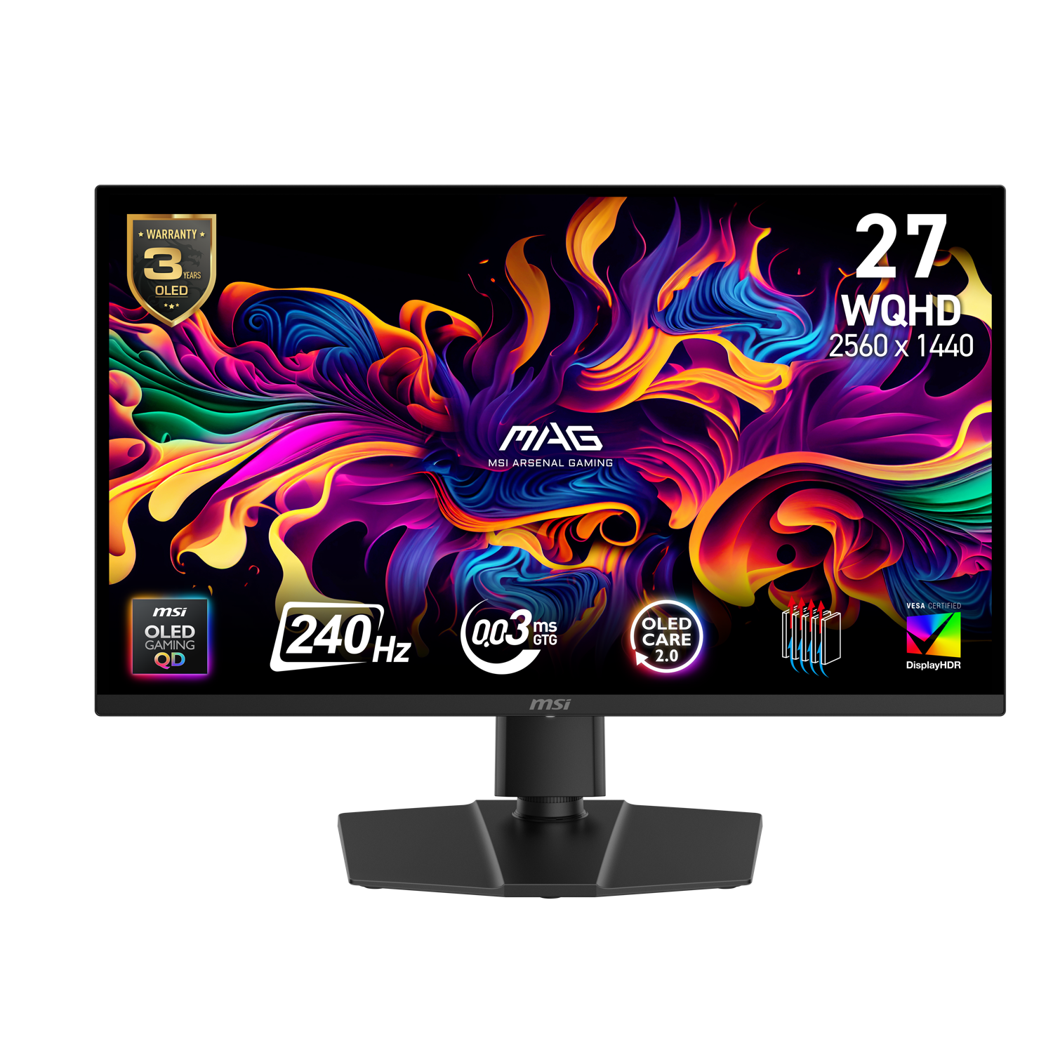 MSI MSI Mag 271qp Qd-oled X24 - 26.5 Inch Wqhd Oled (organic Light-emitting Diode)