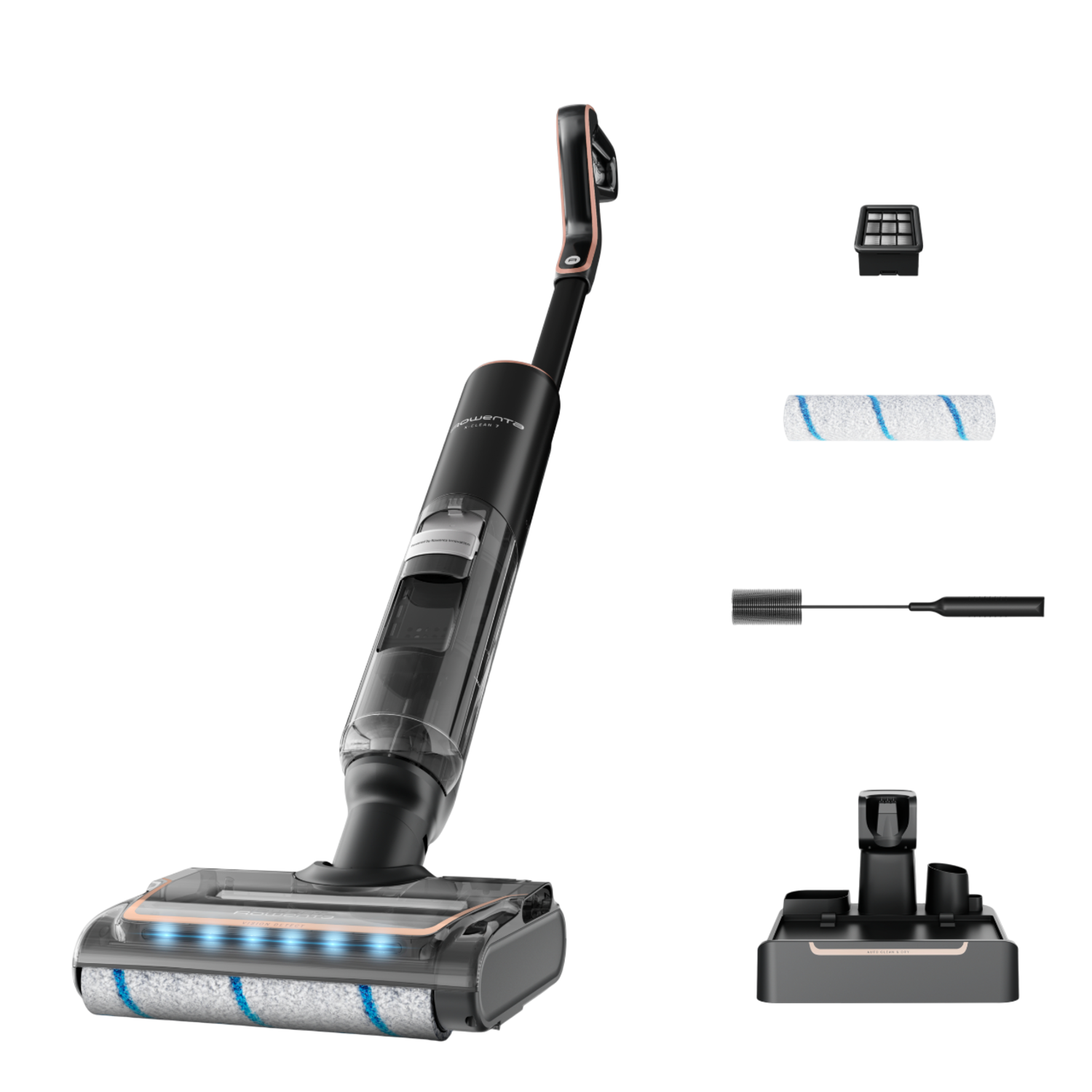 Rowenta Rowenta Gz5736 X-clean 7 Zwart & Chroom 2-in-1 Vloerreiniger En Stofzuiger