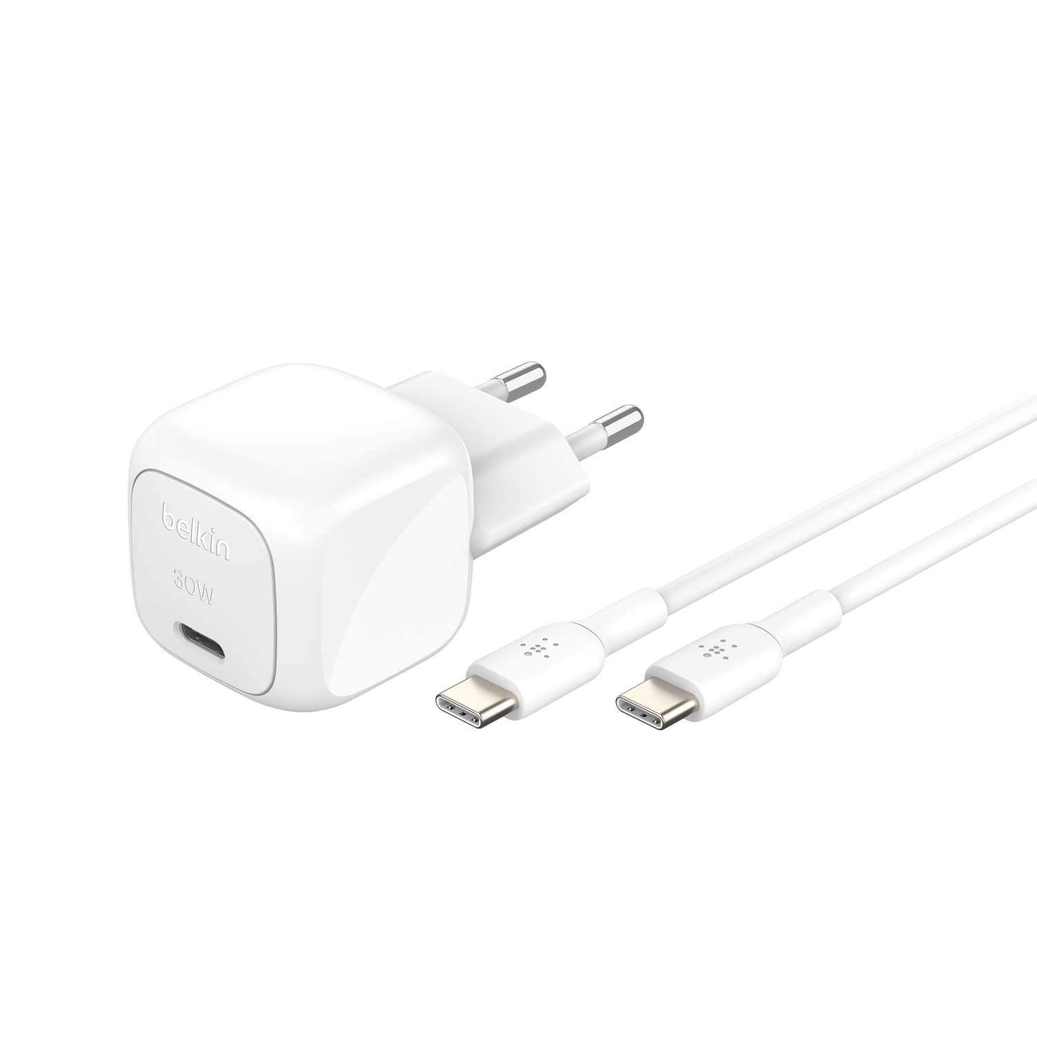 Belkin Belkin 30w Usb‑c Snellader Met Pps – Wit (incl. 1m Naar Lightning Kabel)