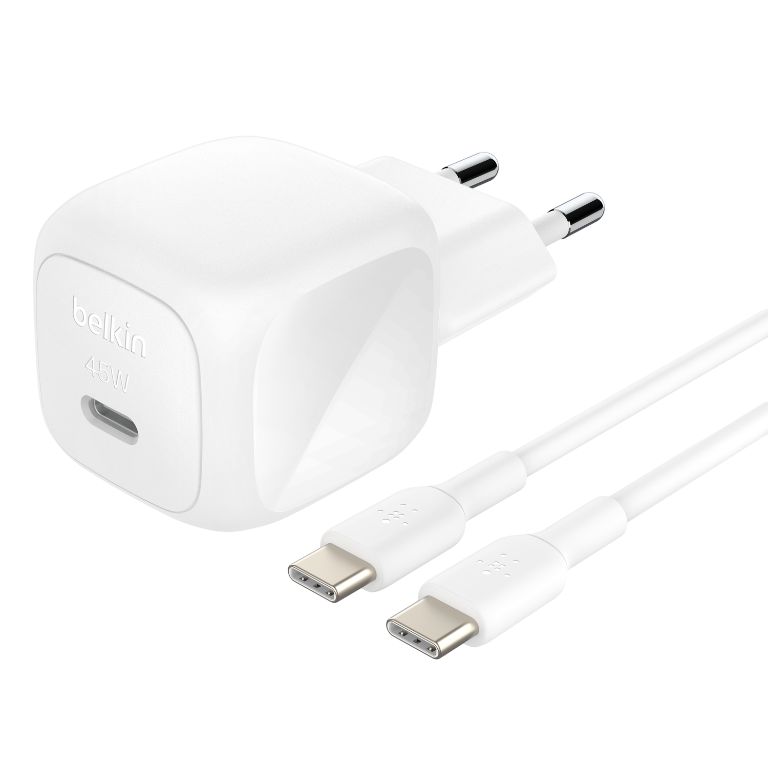 Belkin Belkin 45w Usb‑c Snellader Met Pps – Wit (incl. 1m Kabel Incl. Kabel)