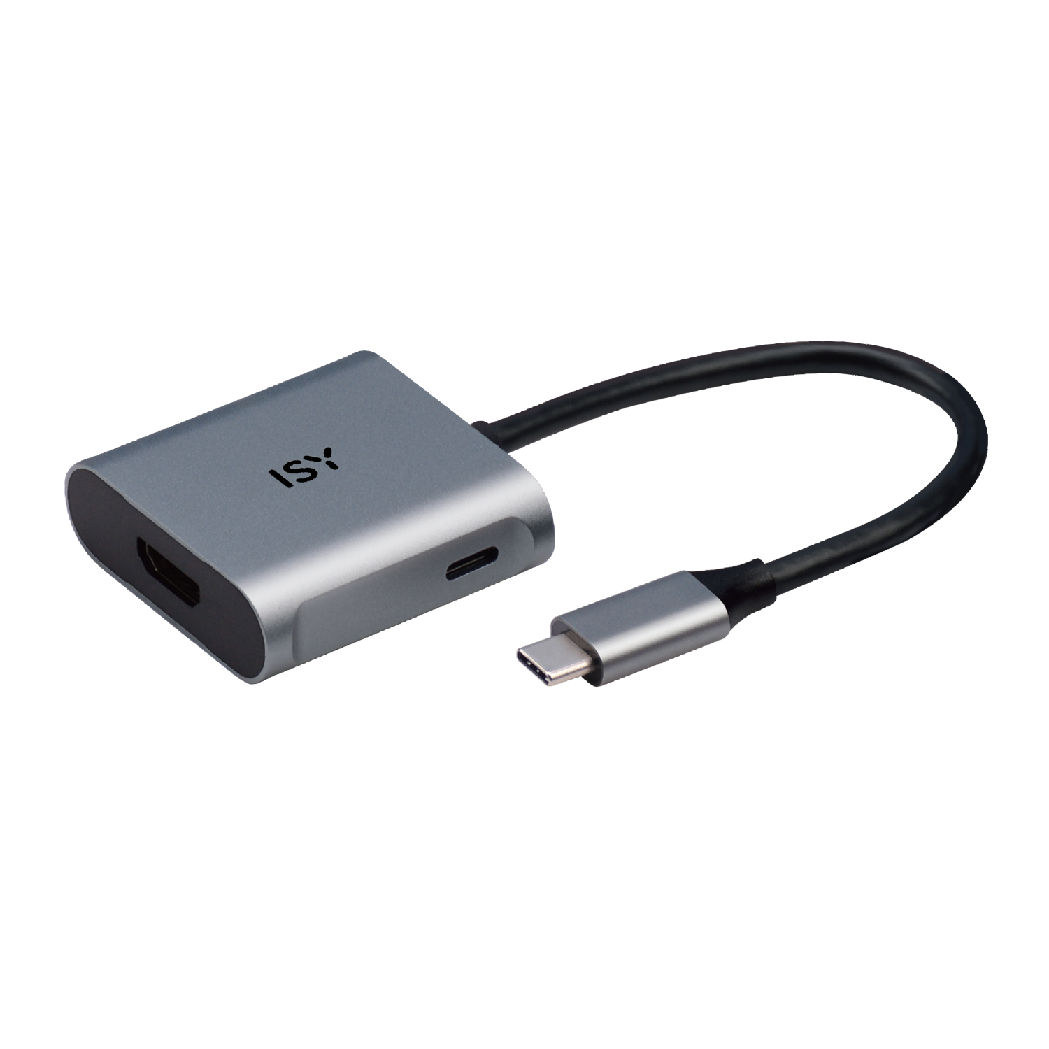 ISY ISY Iad-1015-1 Usb-c Naar Hdmi-adapter Pd Adapter 12 Cm Zilver Aluminium