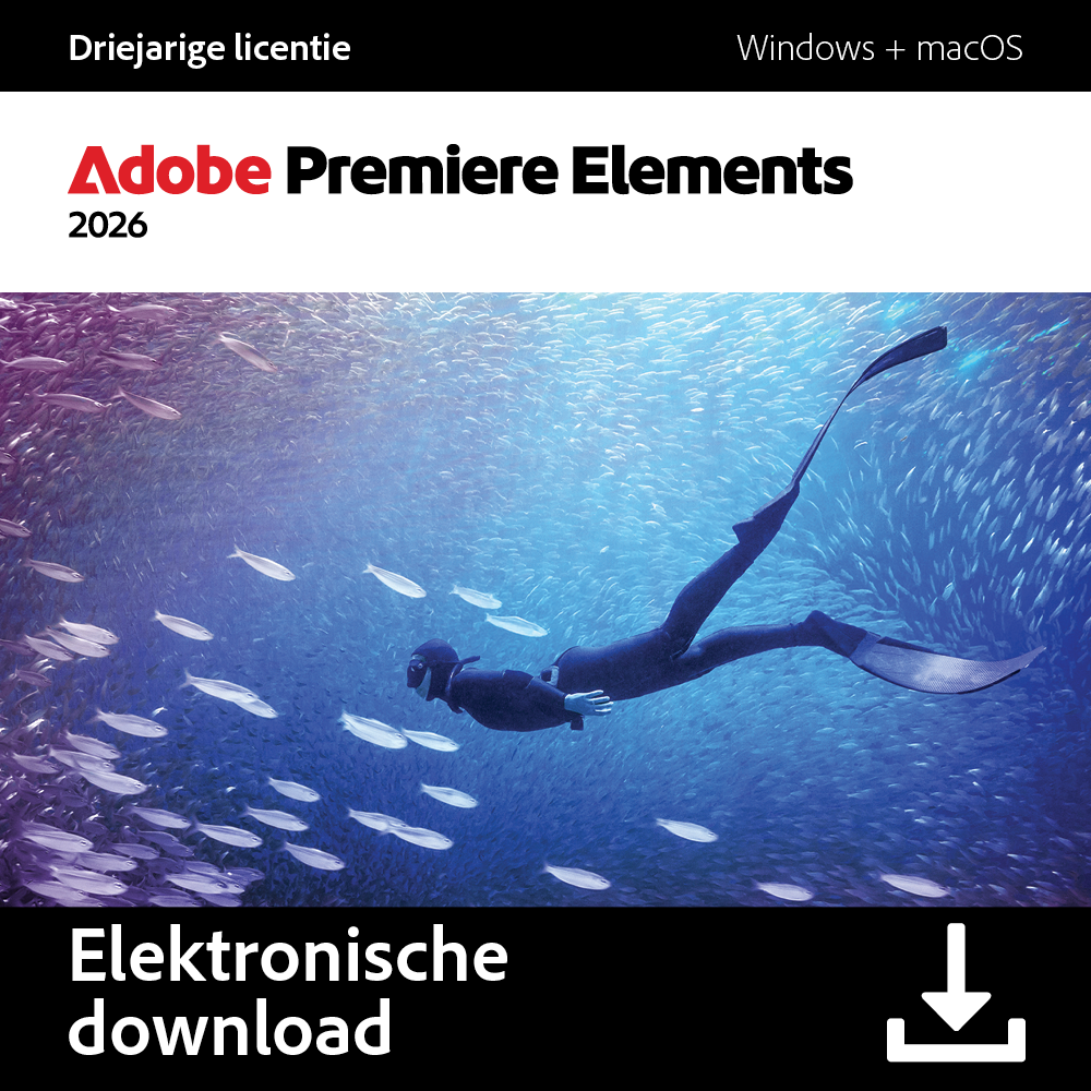 Adobe Software Adobe Premiere Elements 2026 3y Esd Nl (download Code)