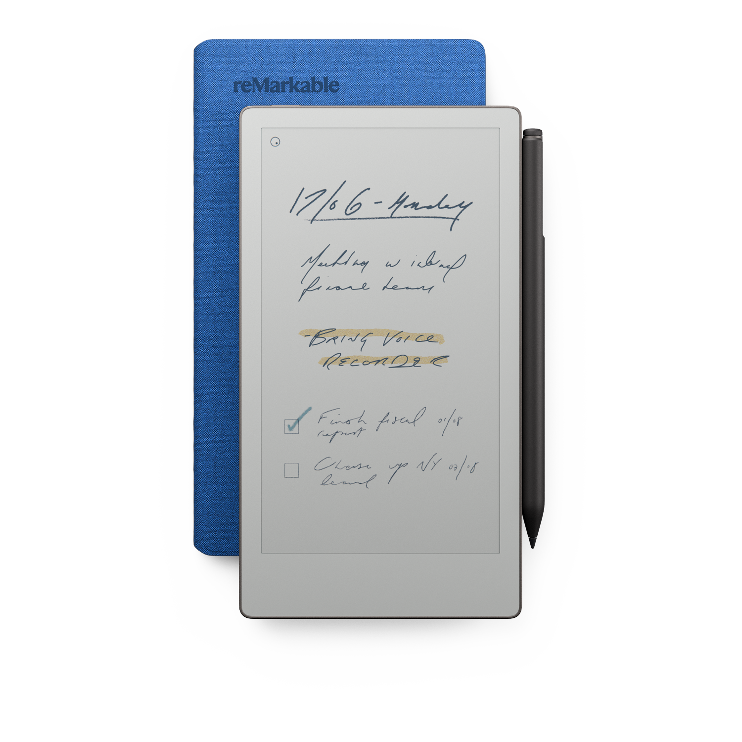 Remarkable Book Folio Mosaic Weave Cobalt Voor Remarkable Paper Pro Move Beschermhoes