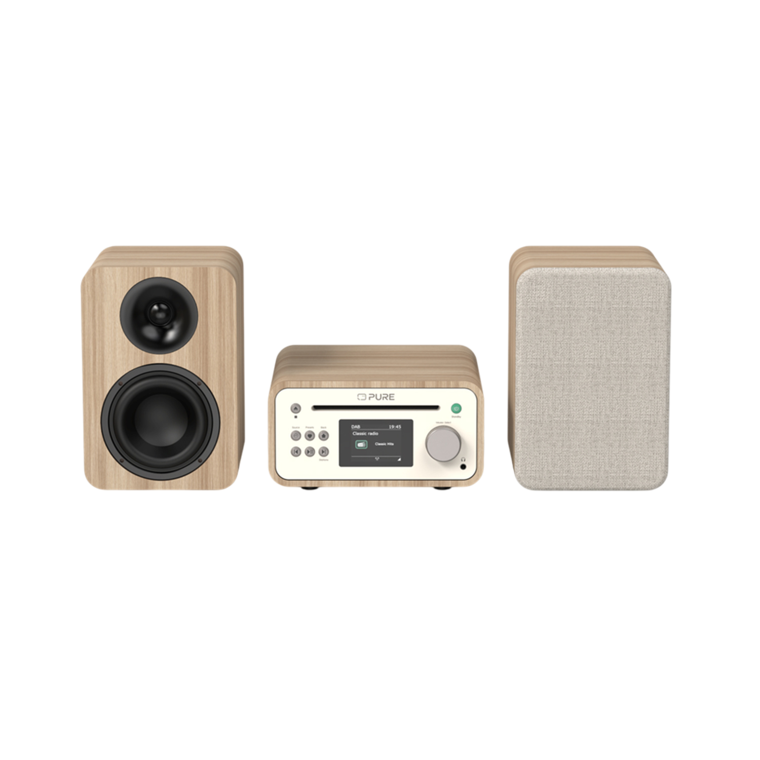 Pure Pure Classic Stereo Mini Set Wit/eiken