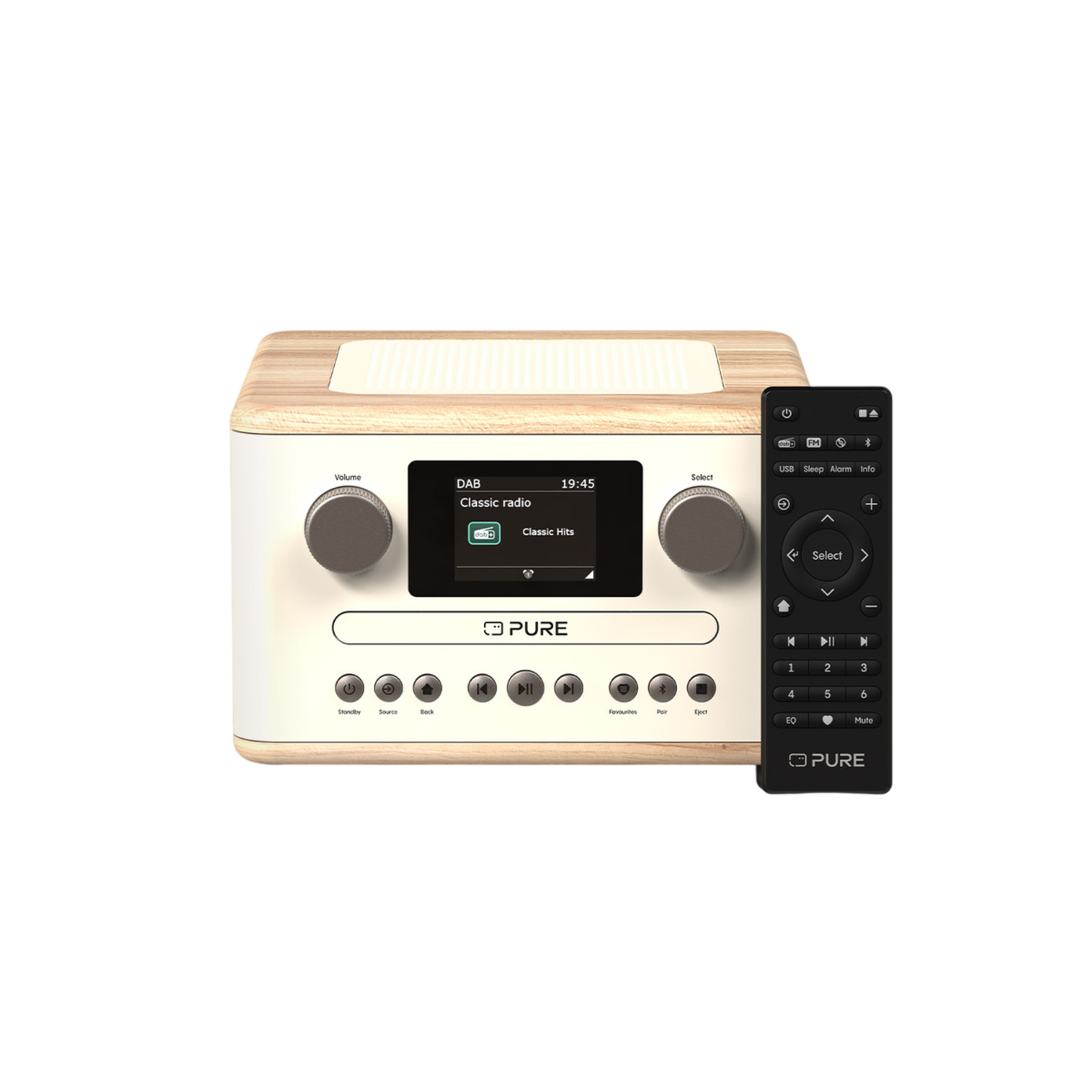 Pure Pure Classic C-d4 Stereo Set Wit/eiken