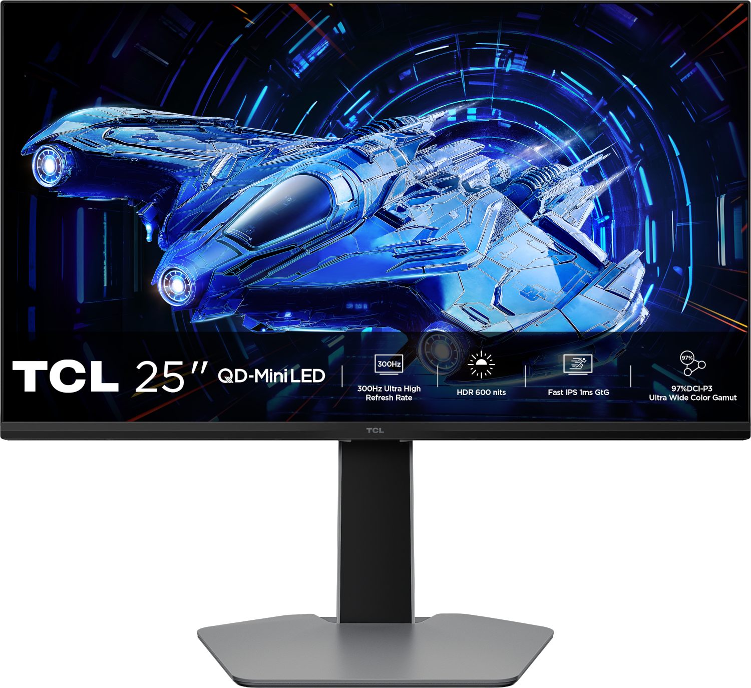 TCL Tcl 25g64 25'' Qd-miniled Gaming Monitor - 25 Inch Fhd+ 1920 X 1080 Ips (in-plane Switching)