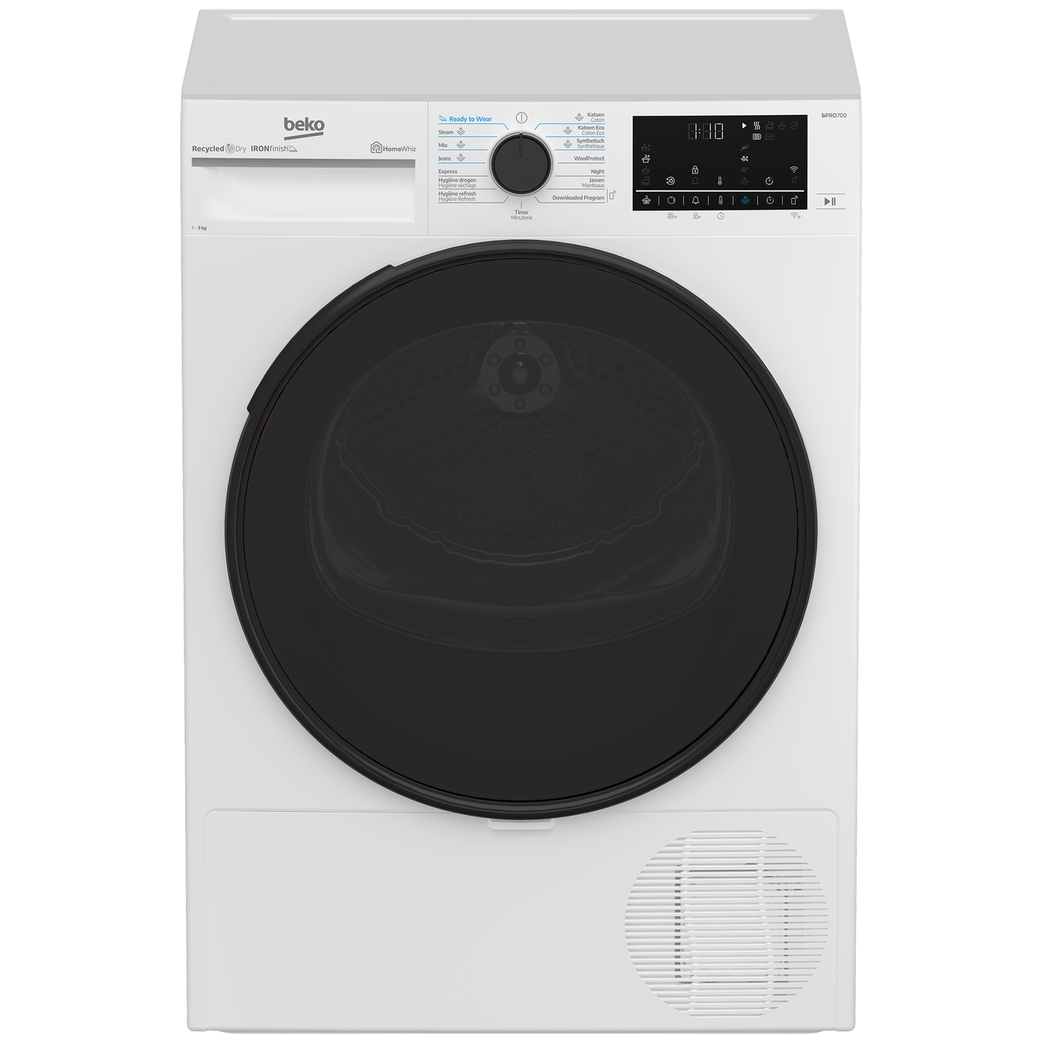 Beko Beko B5t49924wmm - Ironfinish Warmtepompdroger 9 Kg 60 Db Energielabel A