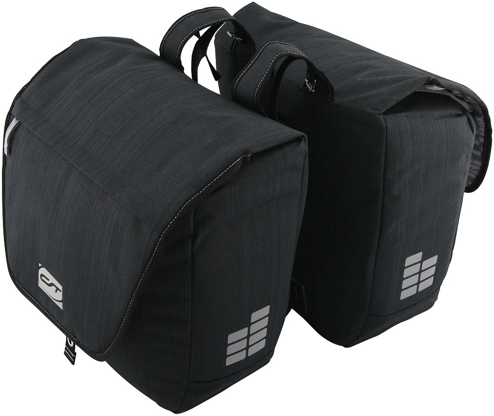Dubbele fietstas Neo Double XL 33L Zwart/Grijs