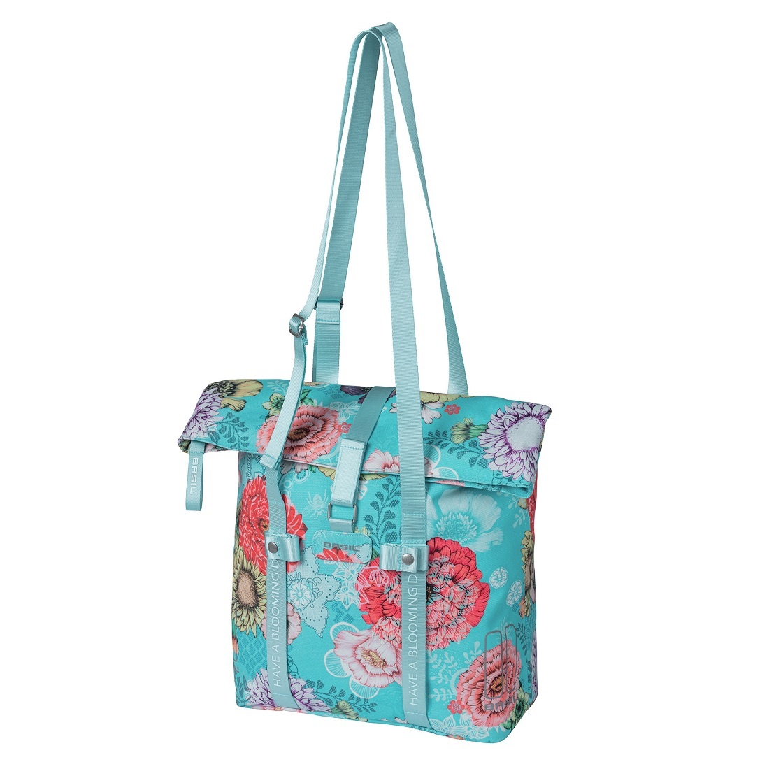 Basil Enkele fietstas Bloom Field Shopper 15-20L Blauw