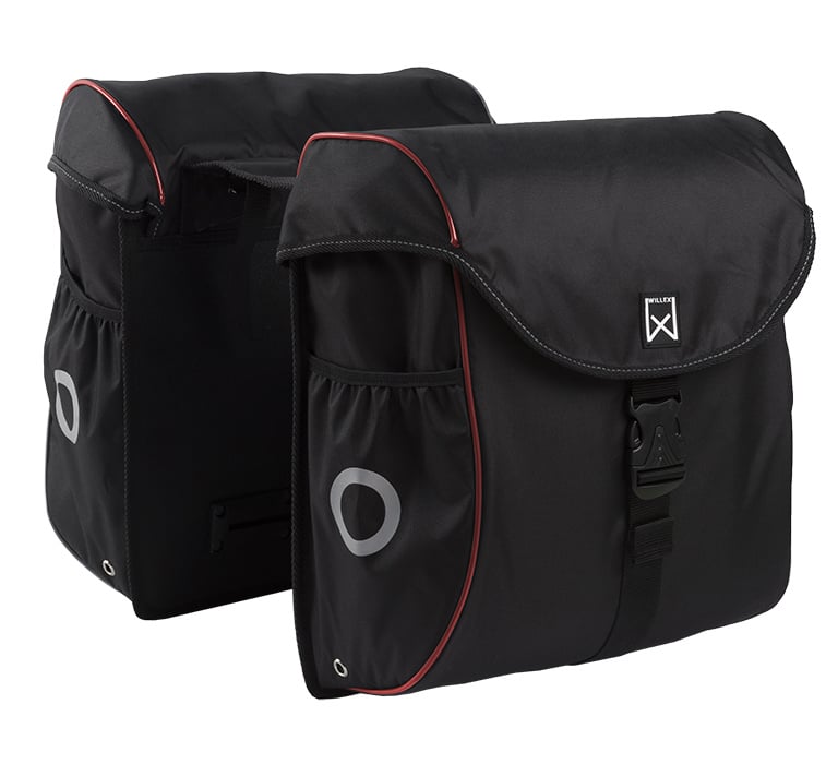 Willex Dubbele fietstas Bagagetas 300 38L Zwart/rood