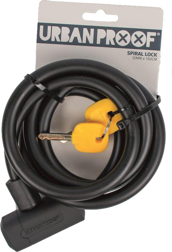 URBAN PROOF Kabelslot Zwart 150 CM