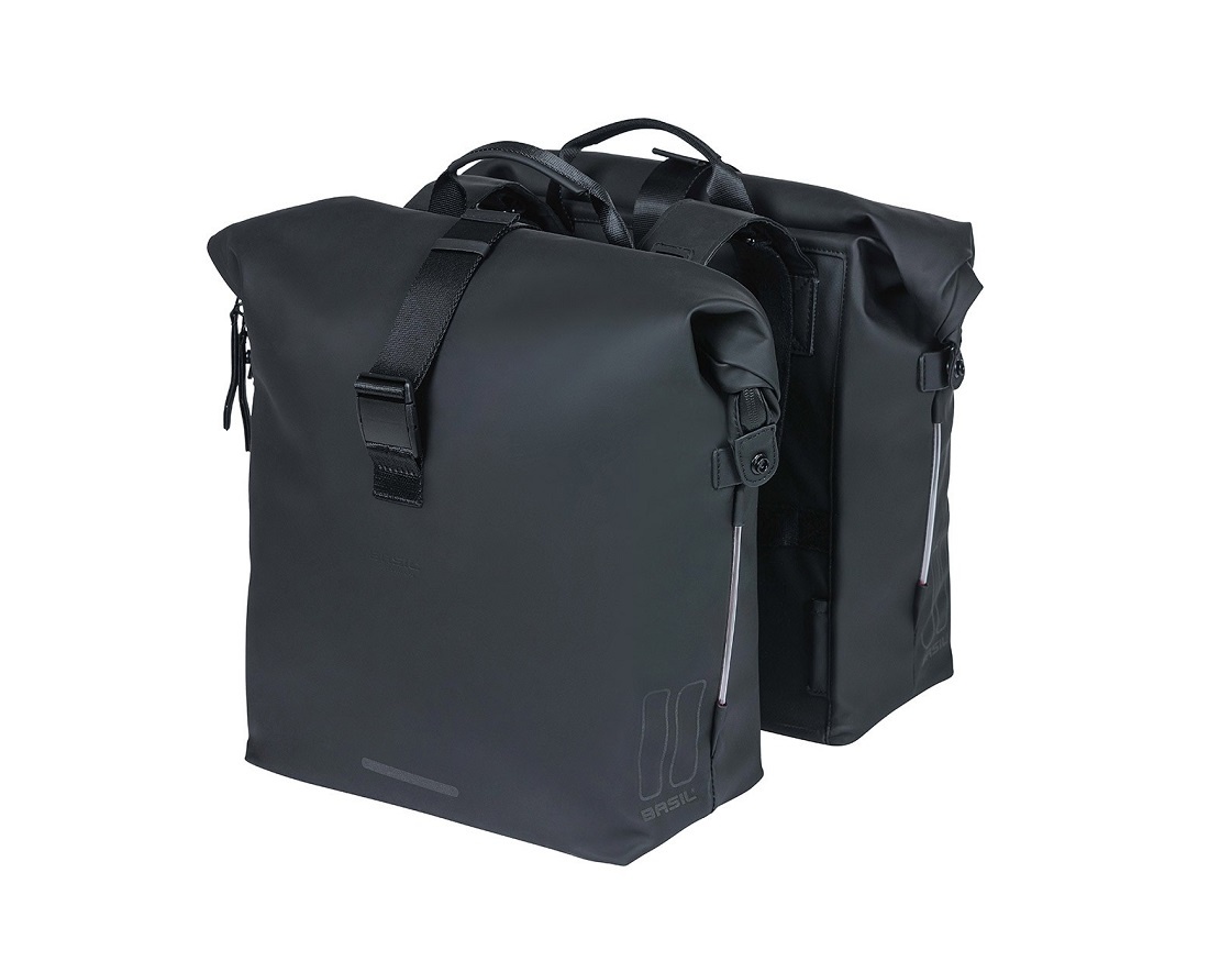 Basil Dubbele Fietstas SoHo Nordlicht - 41L Zwart