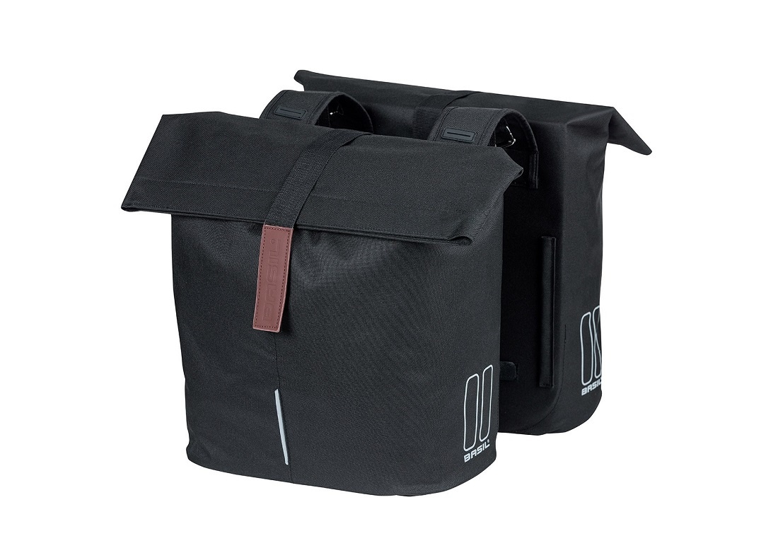 Basil Dubbele fietstas City Black 32L