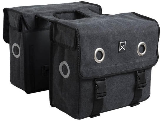 Willex Dubbele fietstas Canvas Tas 30L Zwart