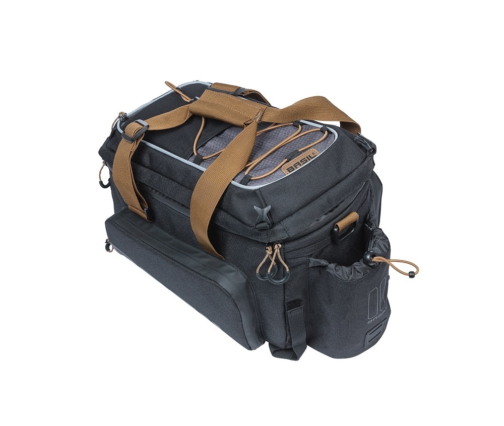Basil Miles Trunkbag XL Pro 9-36L Bagagedragertas Black Brown