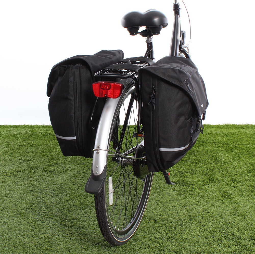 Beck Dubbele fietstas SPRTV XL Zwarte Bies 40L Zwart