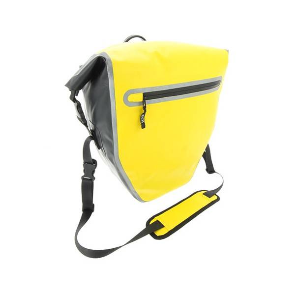 Beck Enkele fietstas DR.Y 20L Matzwart/geel