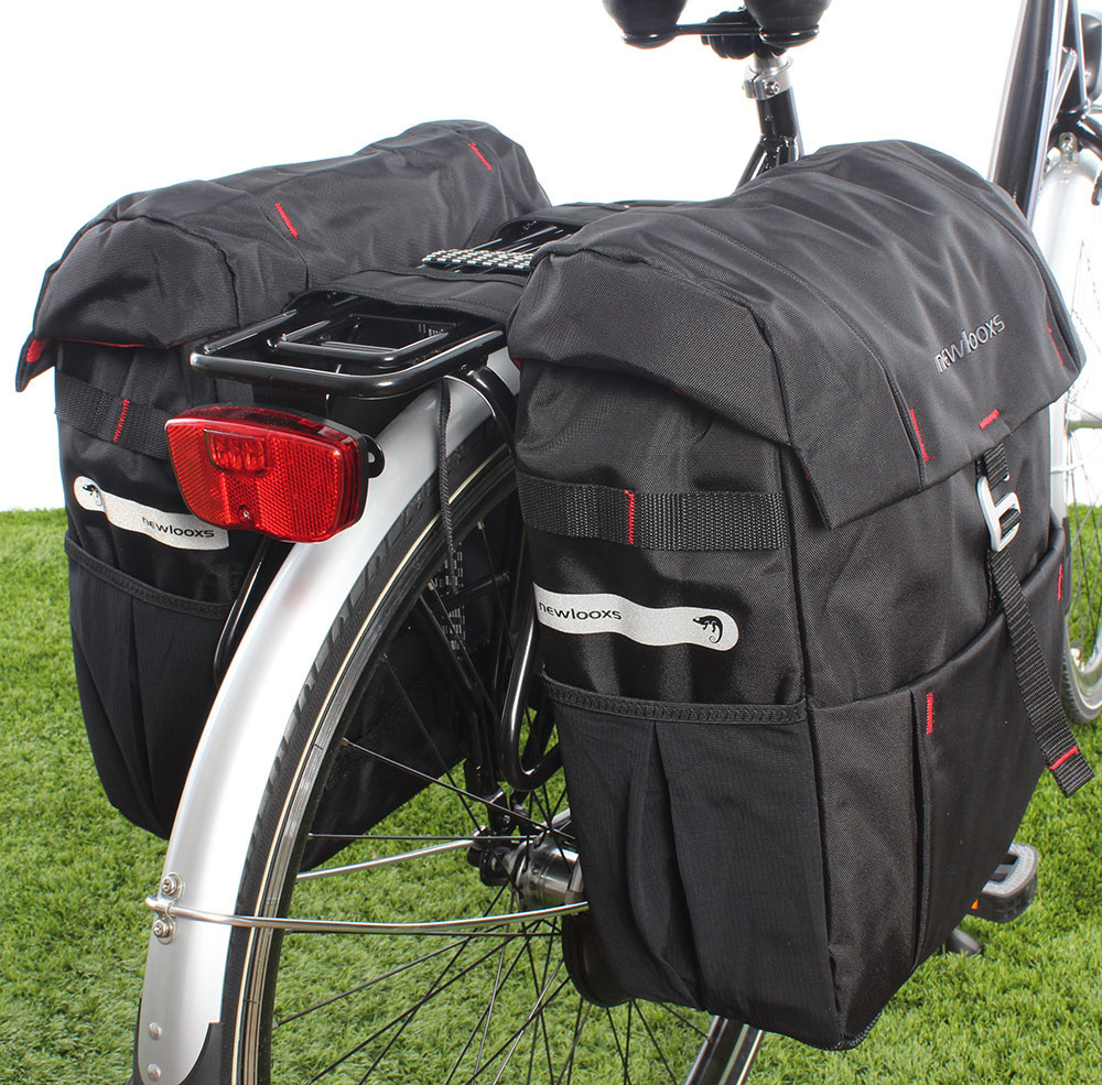 New Looxs Dubbele Fietstas Vigo Double 37L Zwart