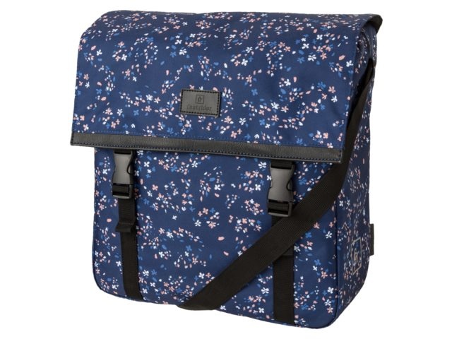 Fastrider Enkele fietstas Shopper Nara Mini Flower Blauw 17L