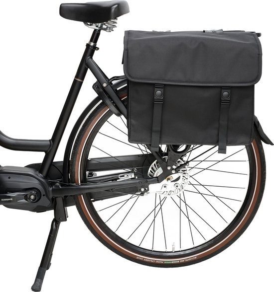 Beck Dubbele fietstas Canvas Medium 48L Grijs