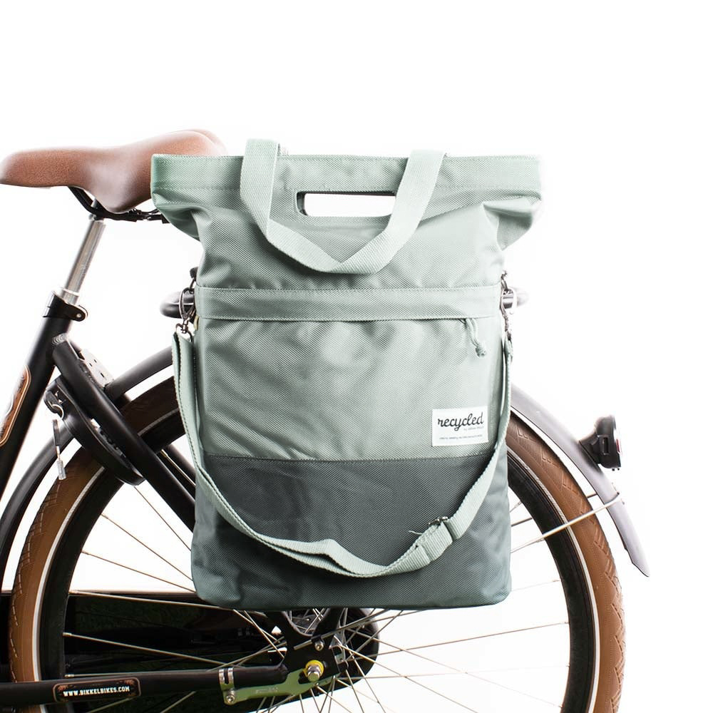 URBAN PROOF Shopper fietstas 20L Recycled - Groen/Grijs
