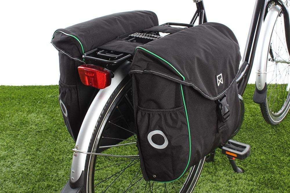 Willex Dubbele fietstas Bagagetas 300 38L Zwart/groen