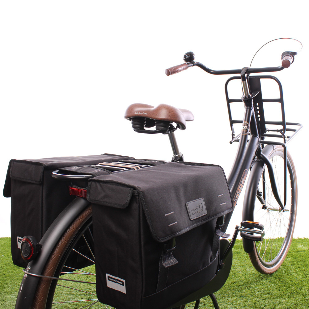 New Looxs Dubbele fietstas Origin Double - Zwart