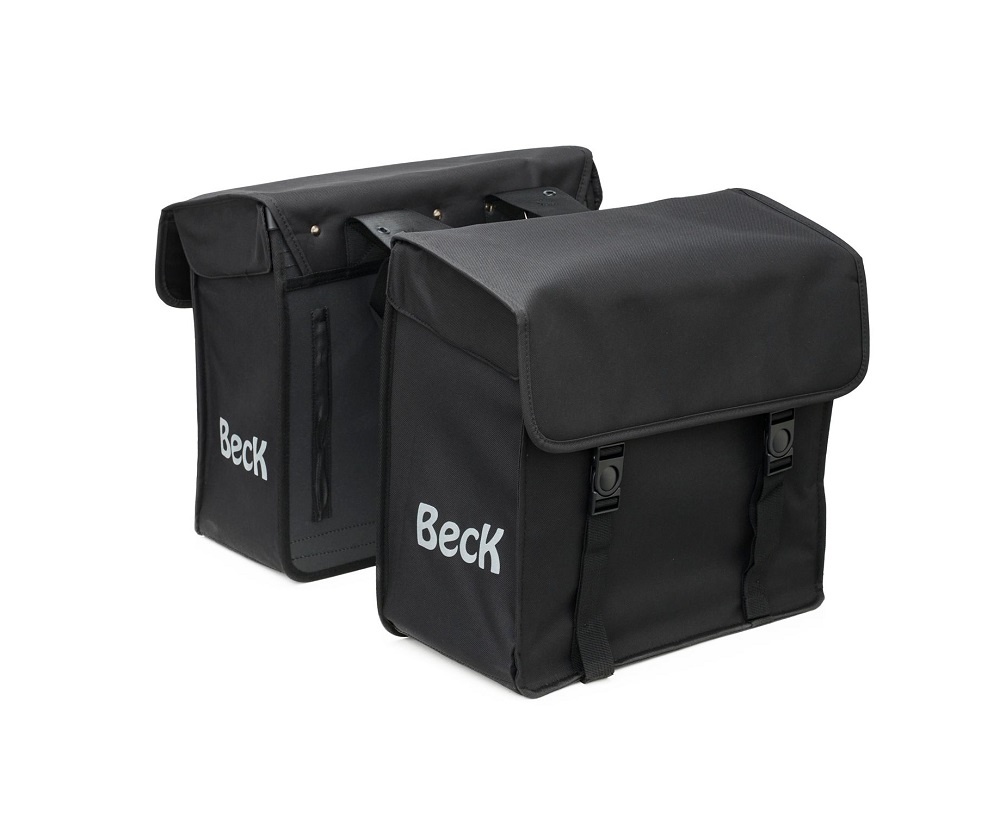 Beck Dubbele fietstas Canvas Small 30L Zwart