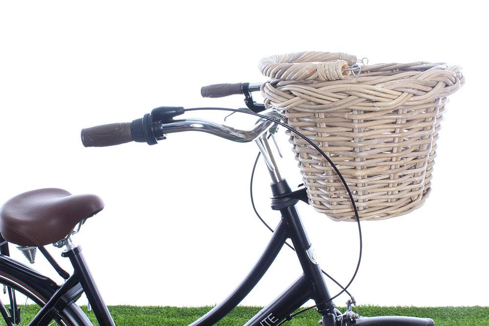 Wicked Fietsmand Stuur Ovaal Grijs