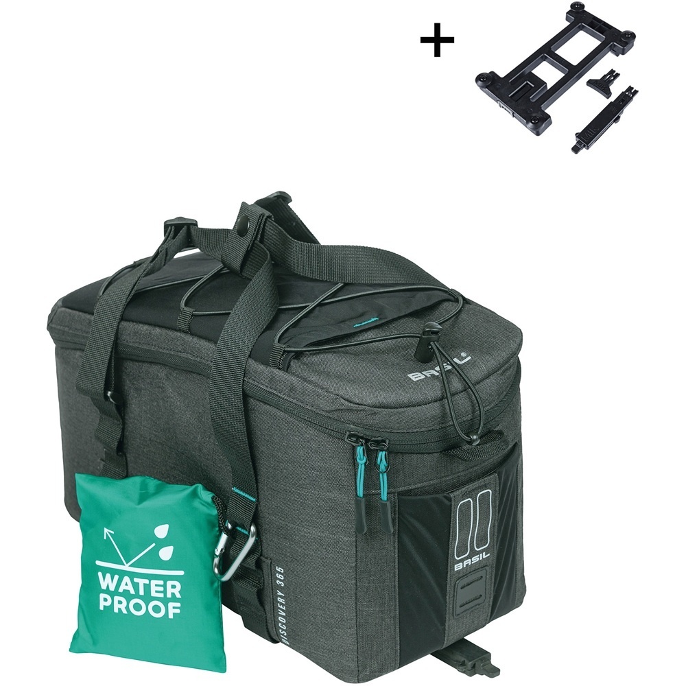 Basil Discovery 365D Bagagedragertas M MIK 2.0 9L Zwart Melee