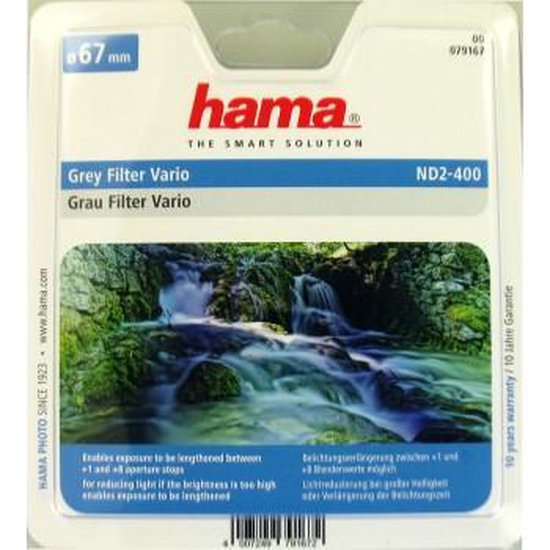 Hama Variabel ND2-400filter 67mm - Grijs