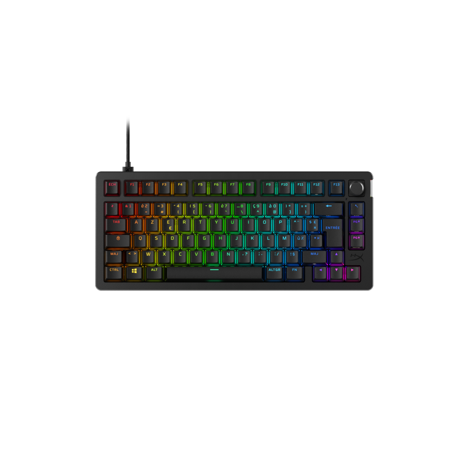 HyperX Hyperx Alloy Rise Iso Qwerty Via Kabel En Draadloos Toetsenbord Zwart