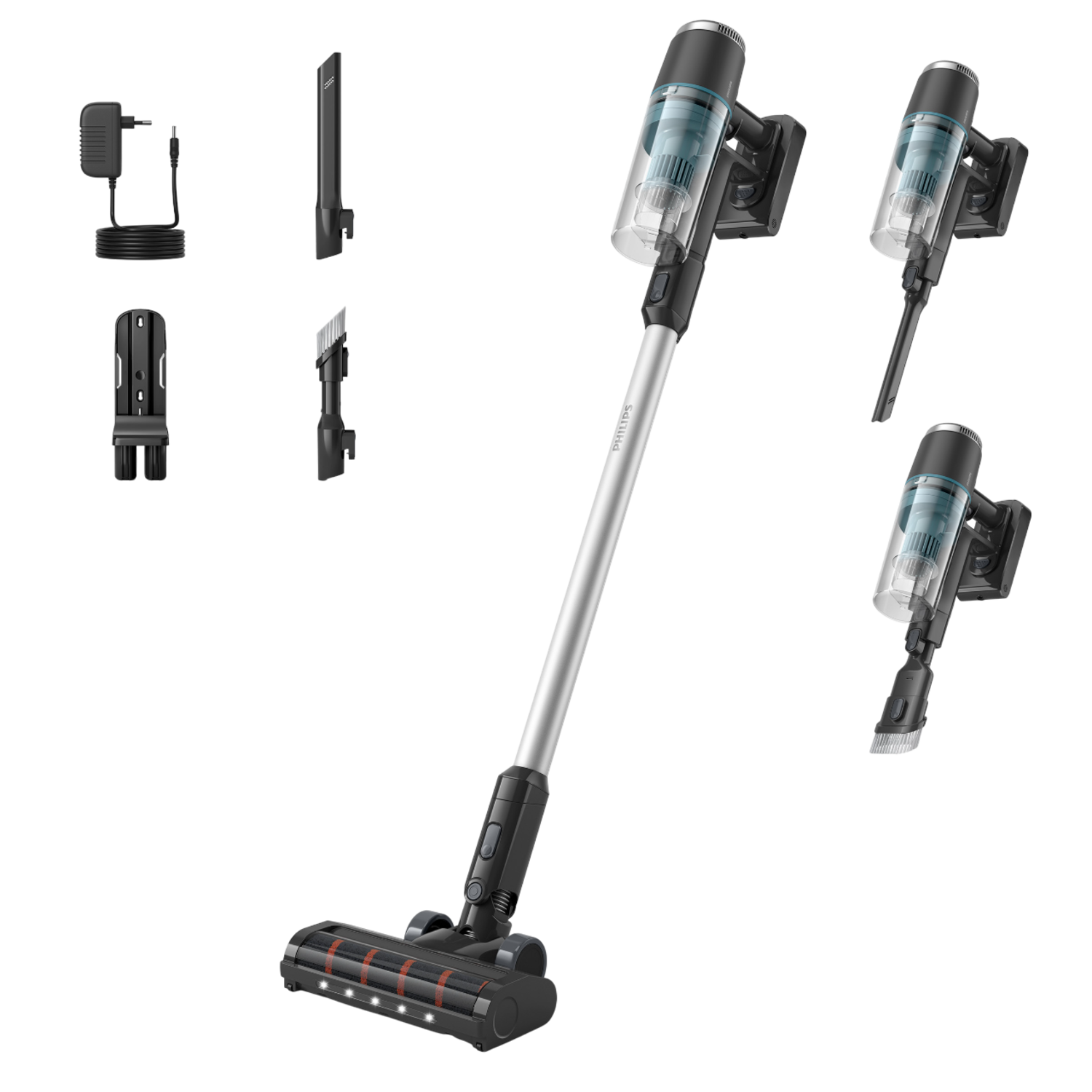 Philips Philips Xc3031/01 Steelstofzuiger Incl. Kruimelzuiger Zwart/ - Blauw