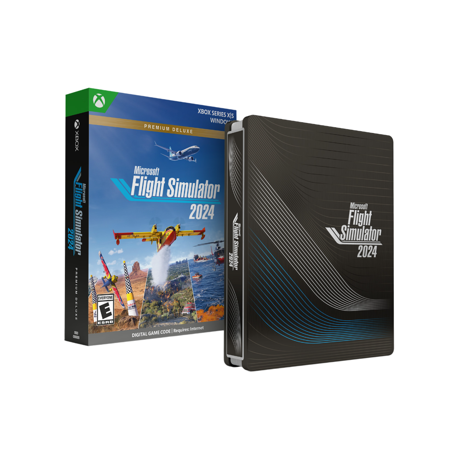 Microsoft Flight Simulator 2024 - Premium Deluxe Steelbook Edition (code In A Box) Xbox Series X